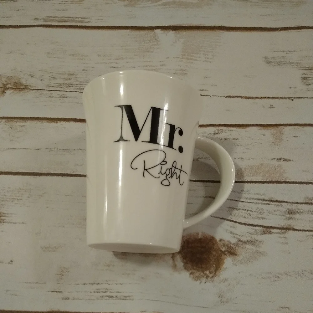 Mr. Right and Mrs. Always Right White Coffee Mugs